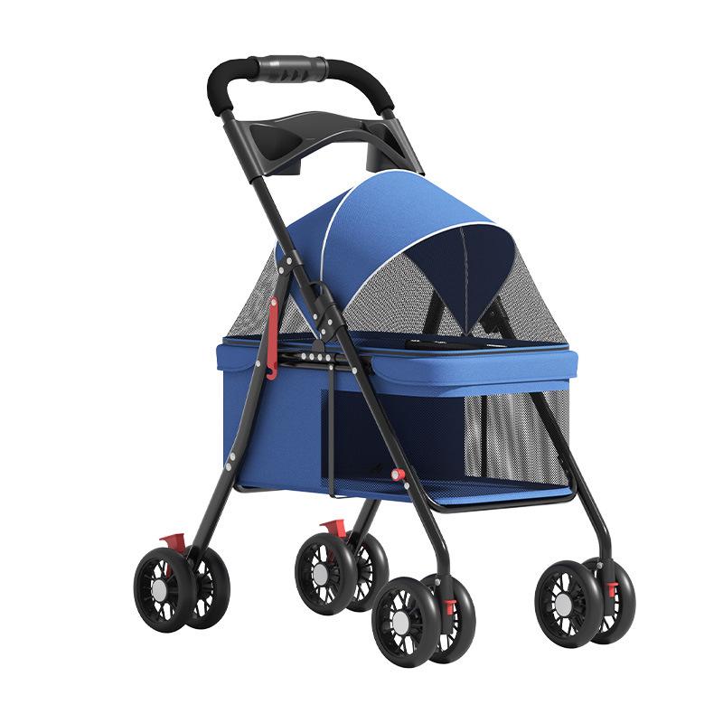 Foldable Pet Stroller for Dogs and Cats - Cross-Border Export