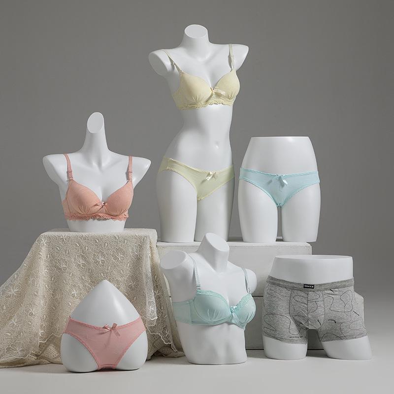 Unisex Half-Body Plastic Mannequin for Underwear Display