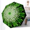 1pc Green Floral Mandala Automatic Open/Close Umbrella, Folding Compact Umbrella with Lightweight Design for Women/Men yy251028229