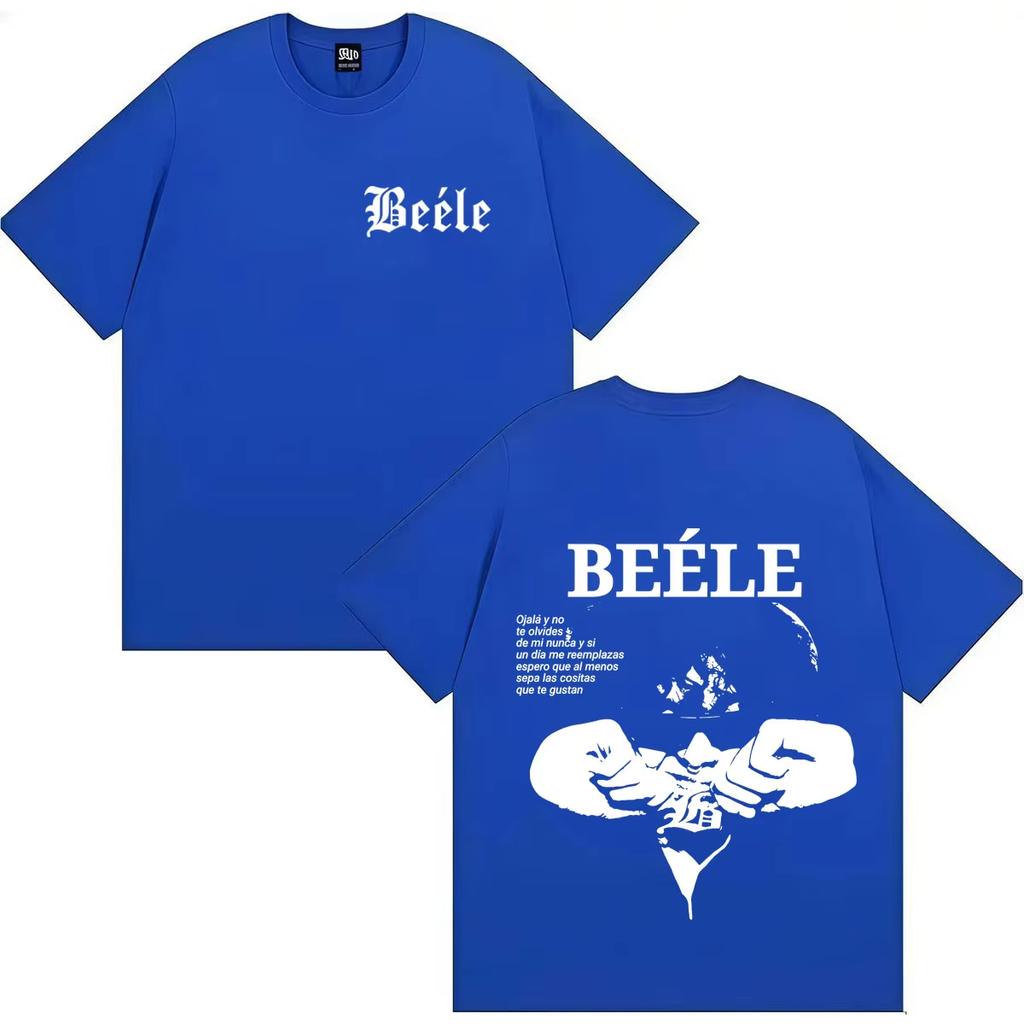 Rapper Beele Borondo 2026 T Shirts Men Fashion Tee Shirt Cotton Double Sided Print Casual Short Sleeve Casual Clothing