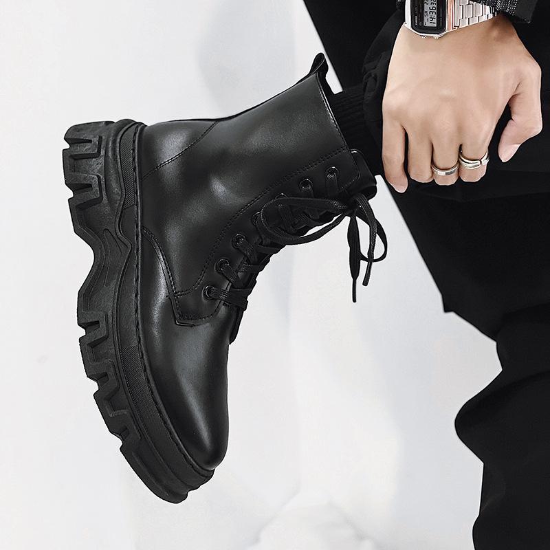 Новые мужские ботинки, британские ветровые мотоциклетные ботинки, высокие кожаные модные мужские ботильоны M649