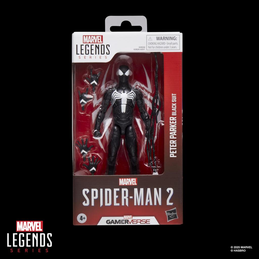 Hasbro MARVEL Серия Marvel Legends Gamerverse Питер Паркер Черный 2 Воссозданный из видеоигры Коллекционная фигурка 15 см G0834 Аутентичный костюм,