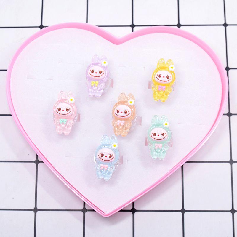 Switch Flashing Light Ring, Cute Children's Luminous Ring, Princess Night Light Small Gift