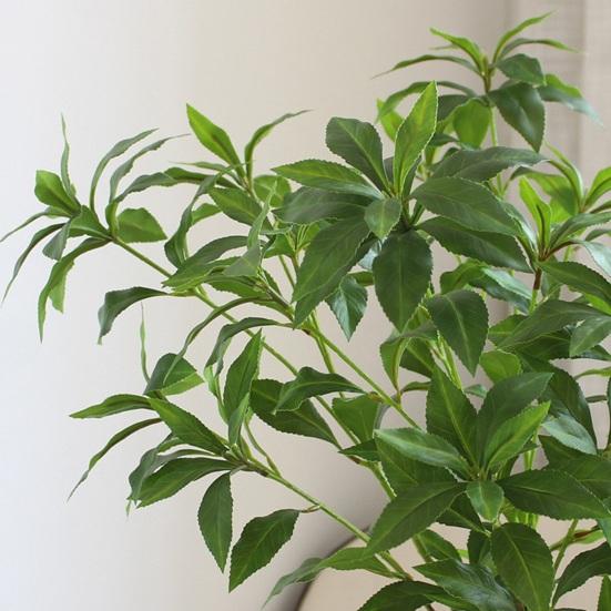 Искусственная ветка дерева Пиерис Зеленый лист Реалистичный Неувядающий Не требует полива Свадебное фото