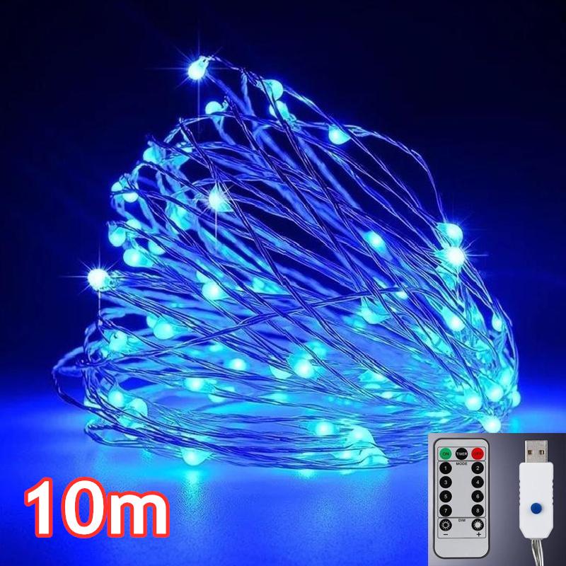 Разноцветная светодиодная декоративная гирлянда с пультом управления