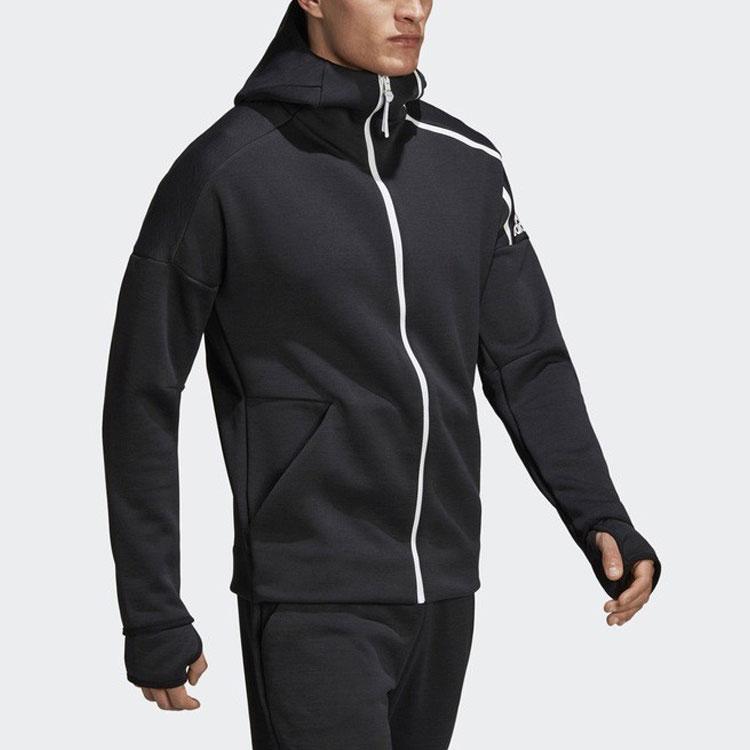 adidas ZNE Hoody 3.0 Повседневная спортивная приталенная куртка Мужская верхняя одежда Черный DM5543