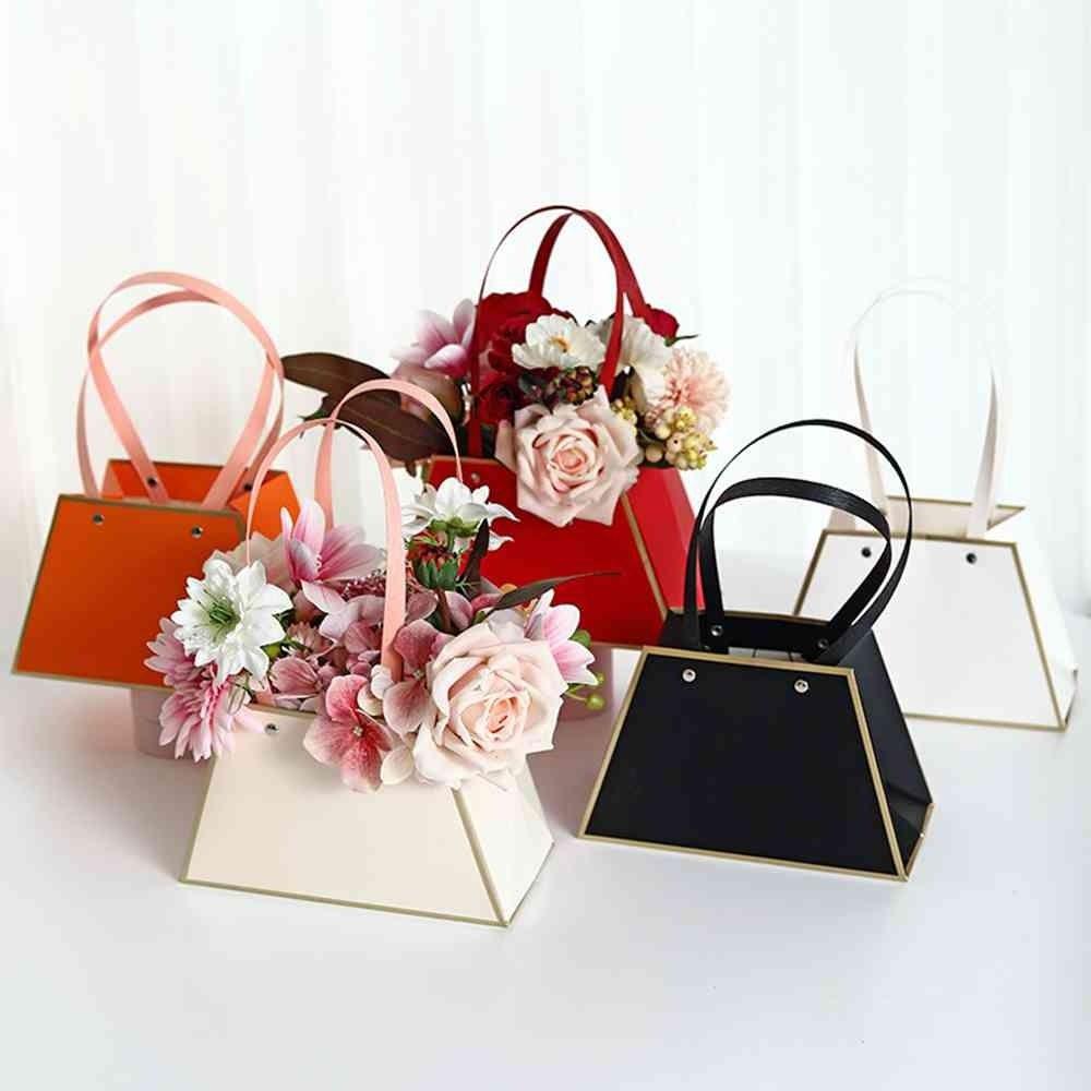 Бумажная корзина Портативная Коробка для цветов Подарочная Портативная Цветы Прямоугольная День святого Валентина мода женщины