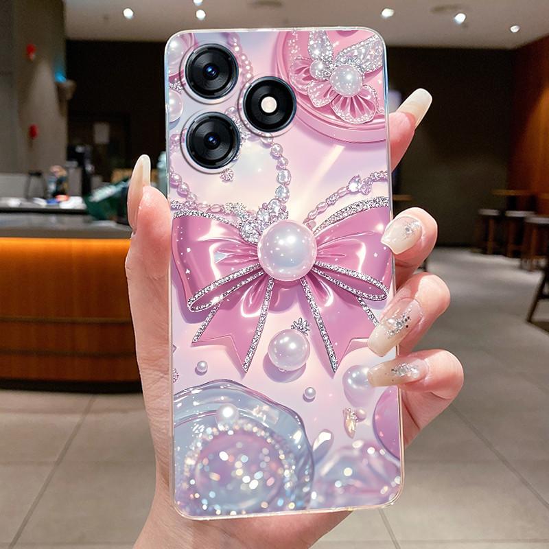 For Tecno Spark 10 10C Cases Pretty Butterfly Flowers Clear Silicone Back Cover For Tecno Spark 10 C KI5k KI5m KI5q Phone Case