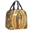 Гуадалупская Дева Мария Изолированный ланч-бокс для женщин Теплая сумка-холодильник Термосумка Работа Школа Еда Контейнер для пикника Сумка-тоут