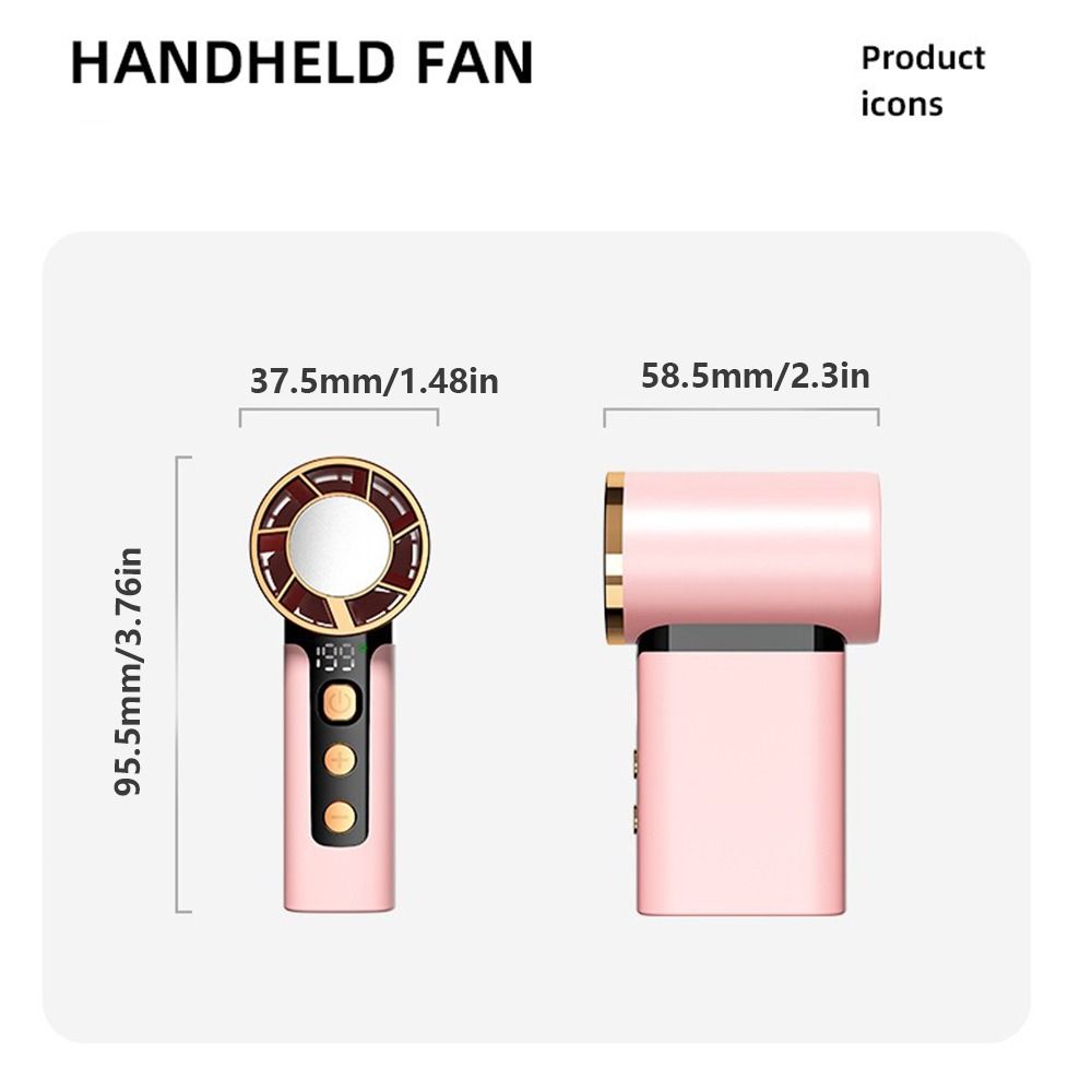 Mini Turbo Fan Handheld Personal Cooling Fan Cooler Supplies Electric Handheld Fan  Hiking Gear