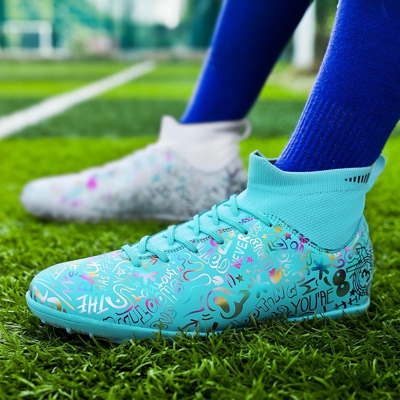 Мужские/женские футбольные бутсы из пяти резиновых материалов с мягкой подошвой и короткой ручкой производства Lammers Кожаные футбольные бутсы Детские футбольные кроссовки