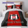 Name Custom Besiktas Pattern Bedding Set Quilt Cover Pillowcase Home Decor Gift (1 * duvet cover + 2 * pillowcase, without core)