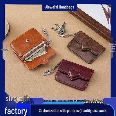 Трендовый женский картхолдер высокой ценности: Кошелек-сердечко с несколькими отделениями для карт, портативный и стильный