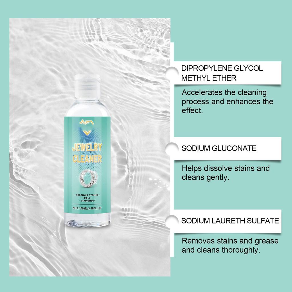Чистящее средство для ювелирных изделий, бусины для ухода за ювелирными изделиями, чистящее средство для ухода, бриллиантовый жемчуг, средство для удаления металла, 100 мл