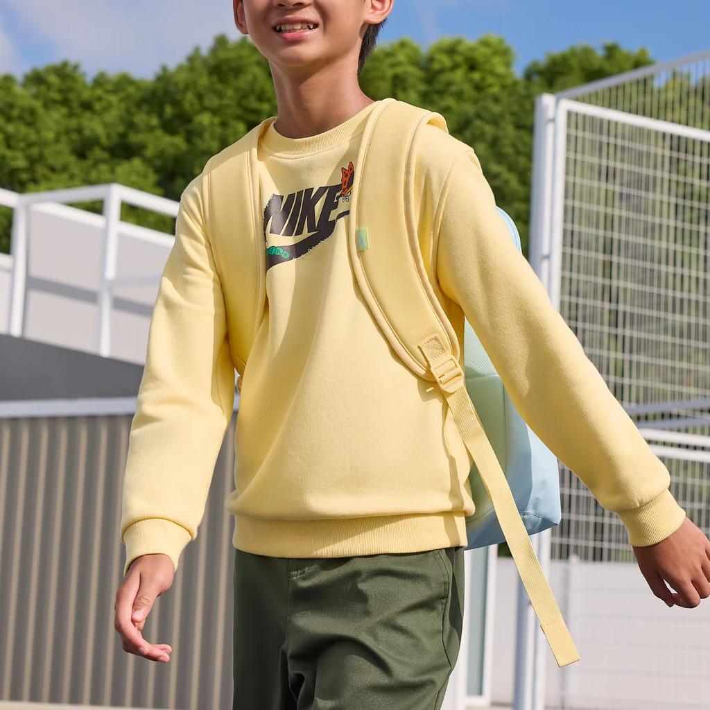 Nike Спортивная толстовка пуловер Club Fleece Детские топы Мягкий желтый HQ4885701