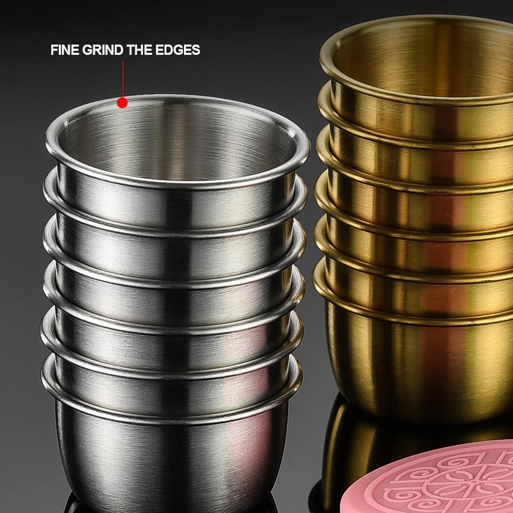 Контейнер для заправки салата объемом 50 мл из нержавеющей стали, небольшой контейнер для приправ с крышками, герметичный, для детей, контейнеры для ланча, коробка