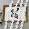 White Lace Double Petal Nail Drill Barcode Clothing Accessories Children'S Clothing Dresses Tops Decorative Accessories