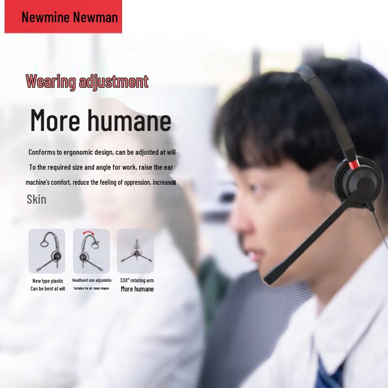 Newman NM-HW108DX Dual-Ear Call Center Headset (CN version)