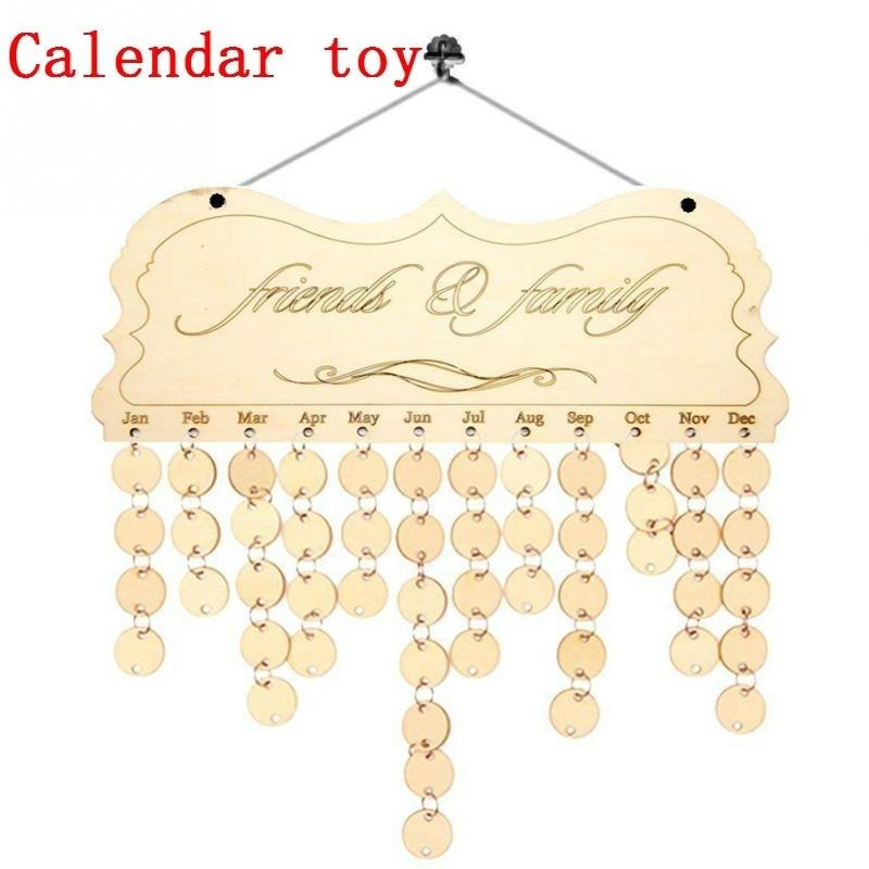 New DIY Calendar Wood Family And Friends Calendar Reminder Event Board Children Development Toys