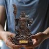 Chinese Feng Shui Guan Gong Statue Resin Sculpture Historical Mythological Figure Home Room Office Wealth Gathering Statue