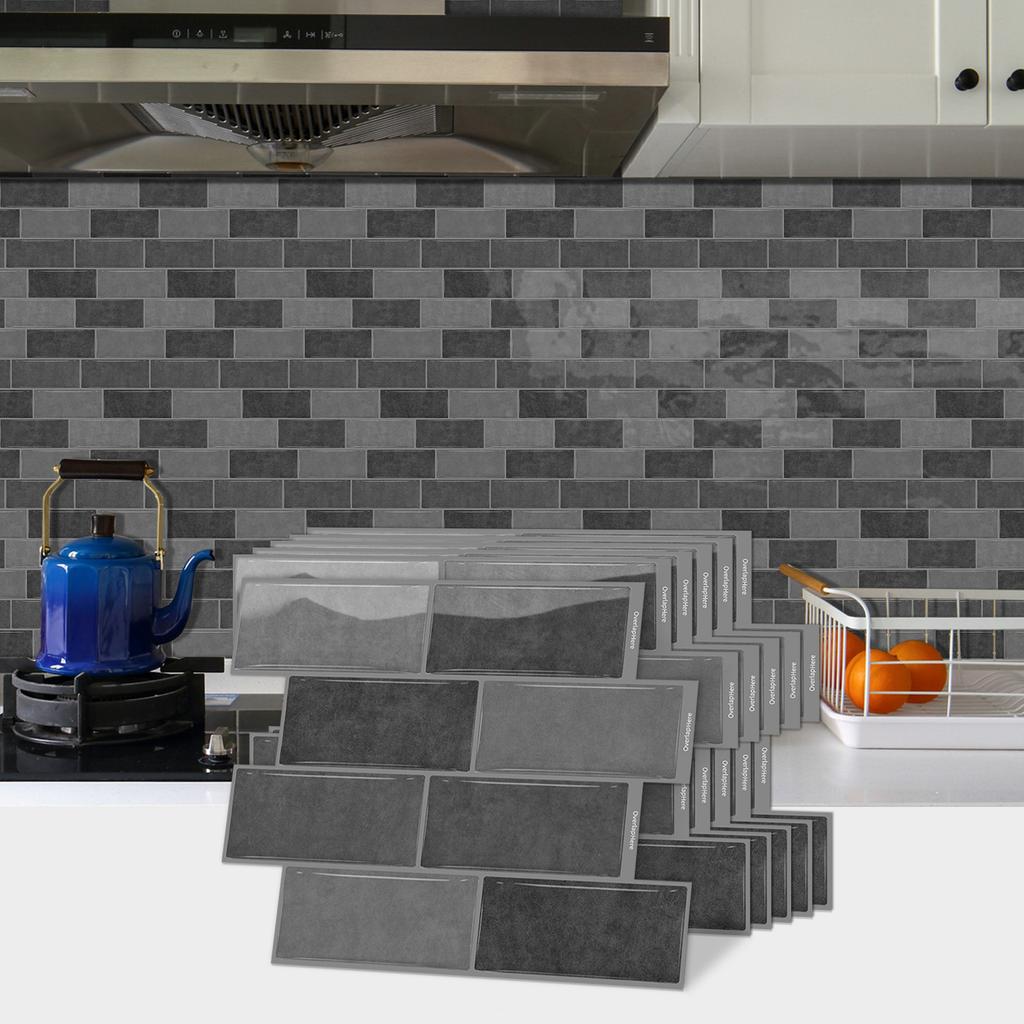 3D Стерео Клей Самоклеящаяся Настенная Плитка Водонепроницаемая Термостойкая Плитка-наклейка для Кухонного Фартука для Кухни Ванной Комнаты Дома Съемная