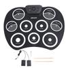 Electronic Drum Set USB Portable Silicone 9 Pads Roll Up Drum Practice Pad with Pedal Drumsticks