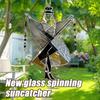 Dancing Lady Spinner Stained Glass Style Suncatcher Colorful Hanging Wind Spinner for Window Garden Porch Balcony Decoration