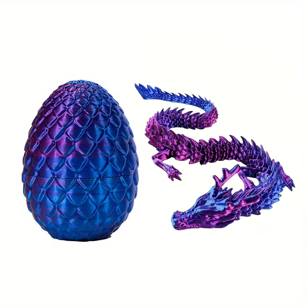 Новый Арткулированный 3D-печатный Случайный Дракон с 1 шт. Яйцом Дракона - Гибкие Сочленения для Динамичной Демонстрации - Идеально для Дома и Офиса