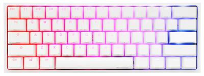 Механическая клавиатура Ducky One 2 Mini Pure White с RGB-подсветкой, PBT Double Shot, тихая - 60% (Чибокс Розовый)