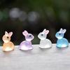 Small Ornaments Glow Miniature Luminous Resin Rabbit Cute Mini Bunnies