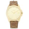 Coach Grason Signature C Canvas Watch, 36mm, Yellow Gold Dial, Quartz, Women's, Brown, 14504111