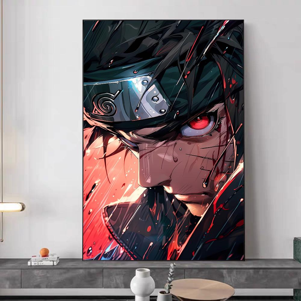 У-Учиха И-Итачи Аниме Постеры Липкая Белая бумага Наклейка DIY Комната Бар Кафе Каваи Комнатный декор