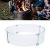 Round Fire Pit Wind Guard Tempered Glass Windscreen Clear Flame Shield 650mm Diameter 6mm Thickness Fire Pit Wind Guard