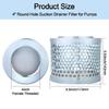 Pump Suction Filter Basket With NPT Female Thread Carbon Plated Steel Mesh Block Debris Effectively for Solids Reduction