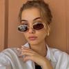 Vintage Small Frame Oval Sunglasses Women For Men Luxury Brand Designer Sun Glasses Steampunk Popular Outdoor Shades Uv400