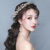Luxury Pearl Flower Headdress Elegant Beaded Hair Accessories Bridal Headdress  Western Wedding