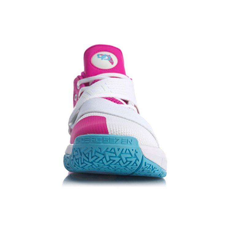 Li Ning All City 7 Липучки Высокие Баскетбольные Кроссовки Мужские Бело-Розовые ABAP105-6