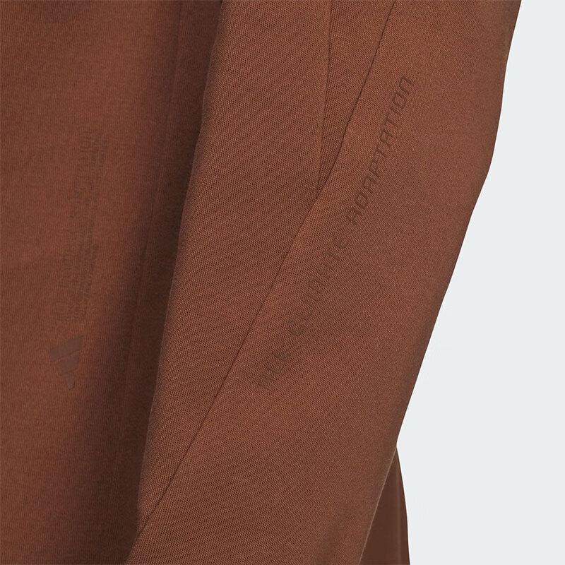 Adidas Повседневный свитер с круглым вырезом и длинным рукавом с логотипом, мужская толстовка коричневого цвета JZ8421