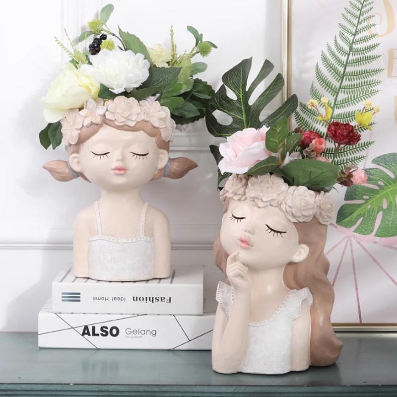 1/4 шт. Милый сказочный цветочный горшок, полимерная фигурка, кашпо, цветочный горшок для растений, полимерное украшение для декора рабочего стола, дома, офиса