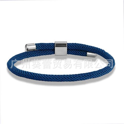 Adjustable Multi-Color Milan Rope Stainless Steel Bracelet, Male And Female Couples Red Hand Rope