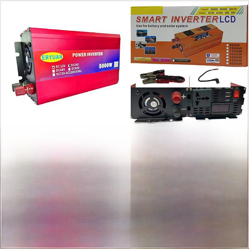 Универсальный автомобильный инвертор 12 В/24 В в 220 В, 4000 Вт/5000 Вт аккумуляторный наружный источник питания
