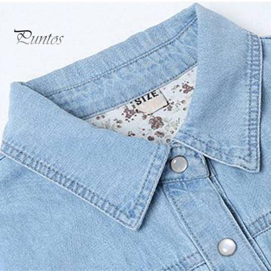 Женская рубашка-пальто с лацканами и длинными рукавами, свободная джинсовая рубашка средней длины, базовая верхняя одежда в повседневном стиле с карманами