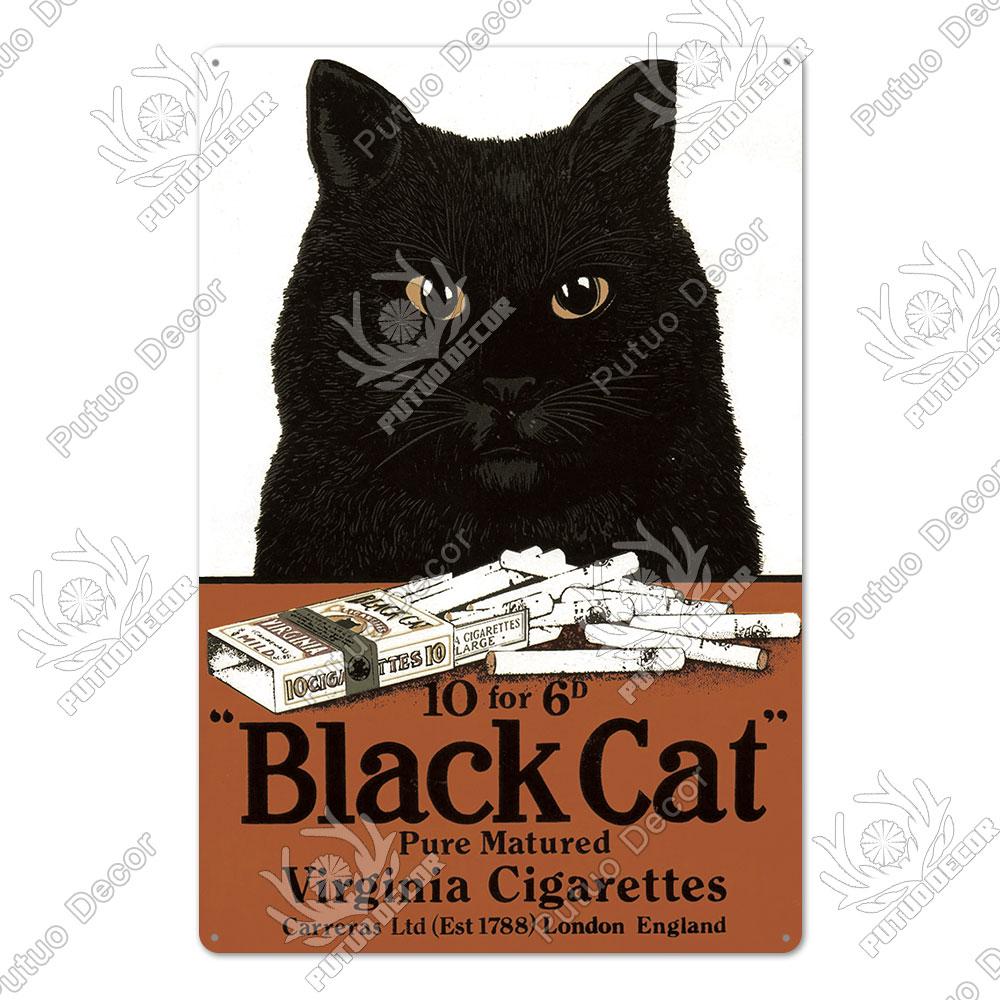 Декор Смешной знак кошки Винтажный металлический жестяной знак Прекрасный плакат о дружбе Аксессуары для кошек Гнездо любителя кошек Украшение стены дома