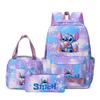 Рюкзак из трех частей Stitch для студентов (мужчин и женщин), Рюкзак с мультяшным принтом для кампуса, Большая вместительная сумка для путешествий и активного отдыха