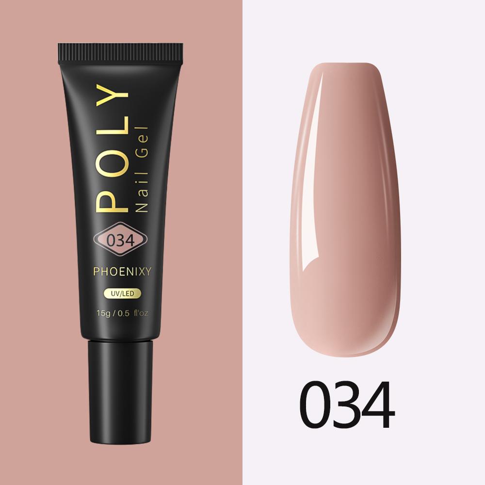 PHOENIXY 37 цветов поли УФ-гель для наращивания ногтей с блестящим лаком для ногтей для шедевров нейл-арта с использованием полигеля