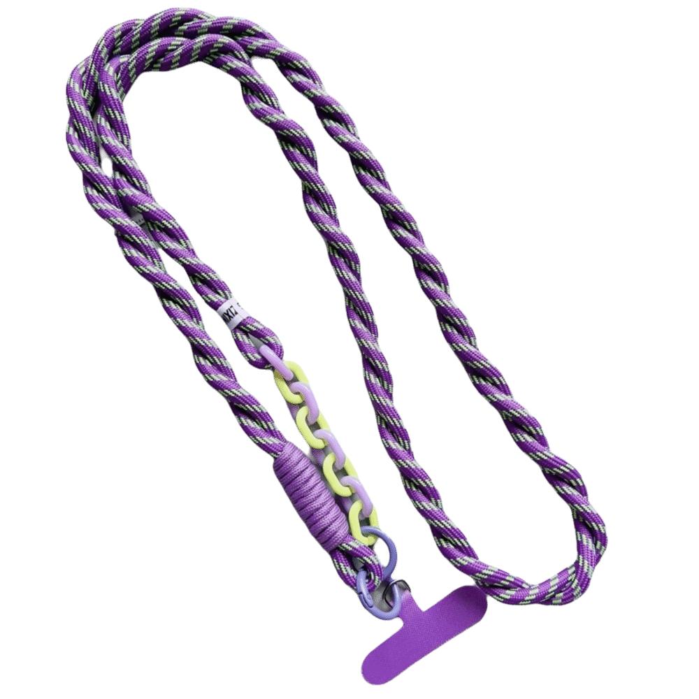 Nylon Braided Phone Lanyard Dopamine Crossbody Hanging Rope  Phone Charm Accessories