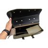 Dark Green Leather Saddle "Bag Pair With Mount For Royal Enfield Hunter 350"