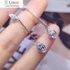 Aesthetic Long Pendant Earrings for Women Bridal Wedding Accessories Crystal Zirconia Stone Stylish Engagcement Jewelry