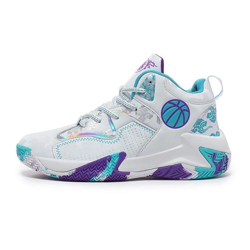 Модные мужские баскетбольные кроссовки, нескользящие, для тренировок на спортивной площадке, для студентов, дышащие, для активного отдыха, оригинальные баскетбольные кроссовки