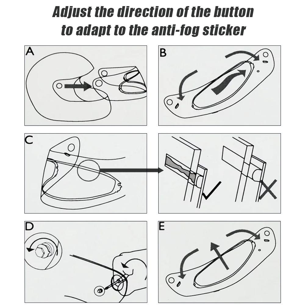 Visor Full Face K5 Motorcycle Helmet Anti Fog Sticker for AGV K5 K3SV K1 Helmets